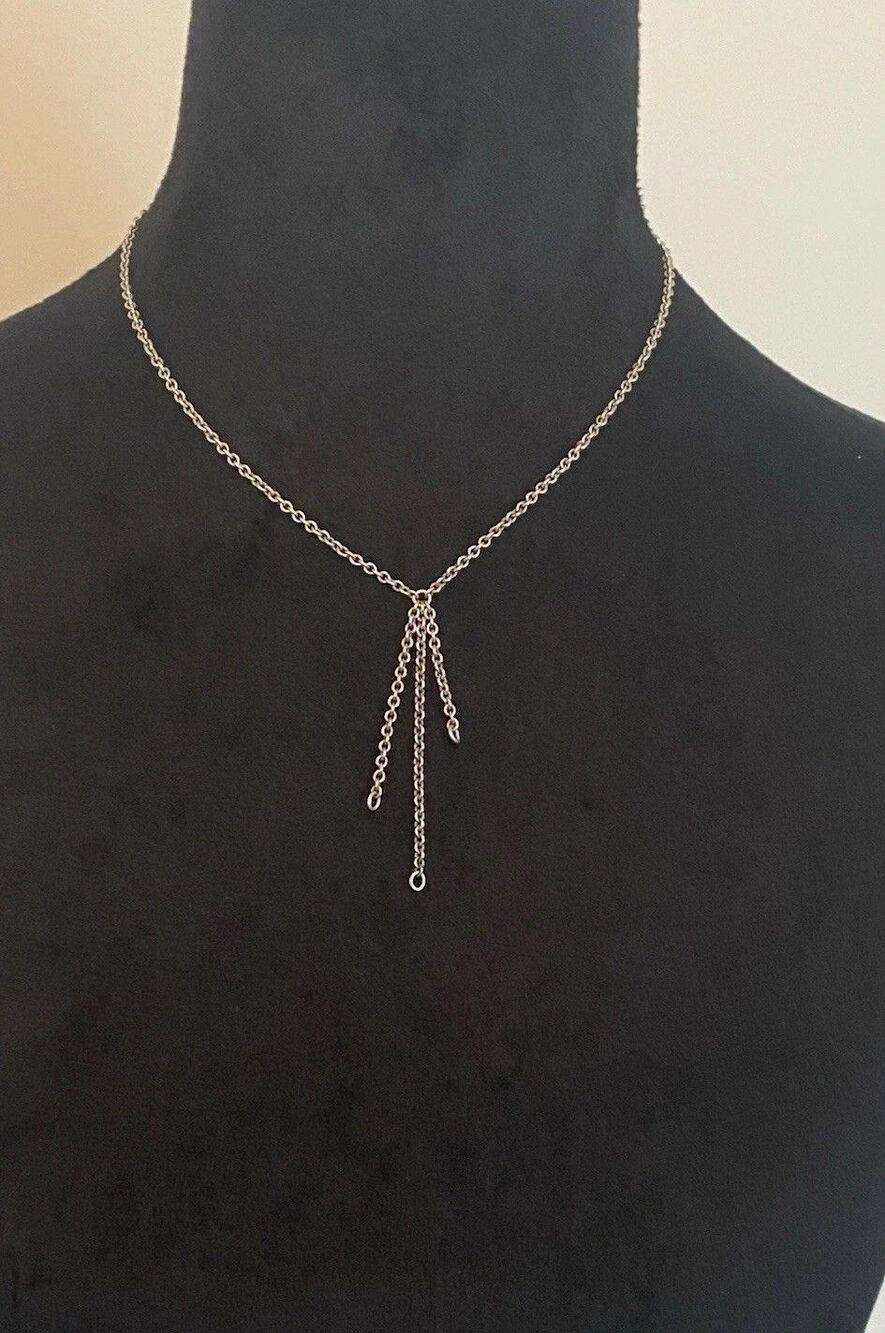 James Avery Retired Sterling Silver Cascading Charm Necklace